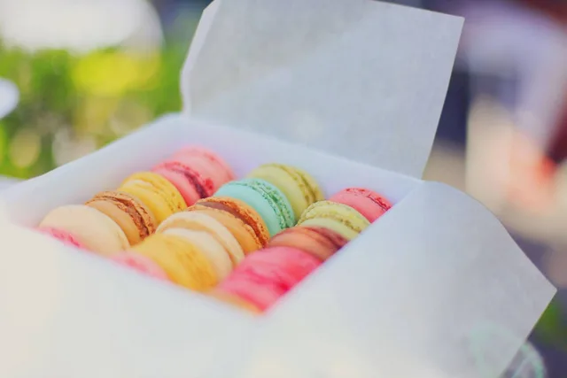 macarons, colorful, desserts, box, sweets, french macarons, food, french, pastries, snacks, treats, baked goods, homemade, food photography, macarons, macarons, macarons, macarons, macarons, box, box, baked goods. Choosing a useful number of items for a subscription box